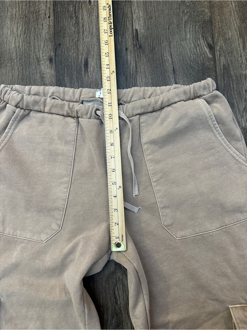 Roxy Double Up Cargo Cotton Blend Casual Joggers Women’s Size XL Beige Tan - Picture 5 of 10